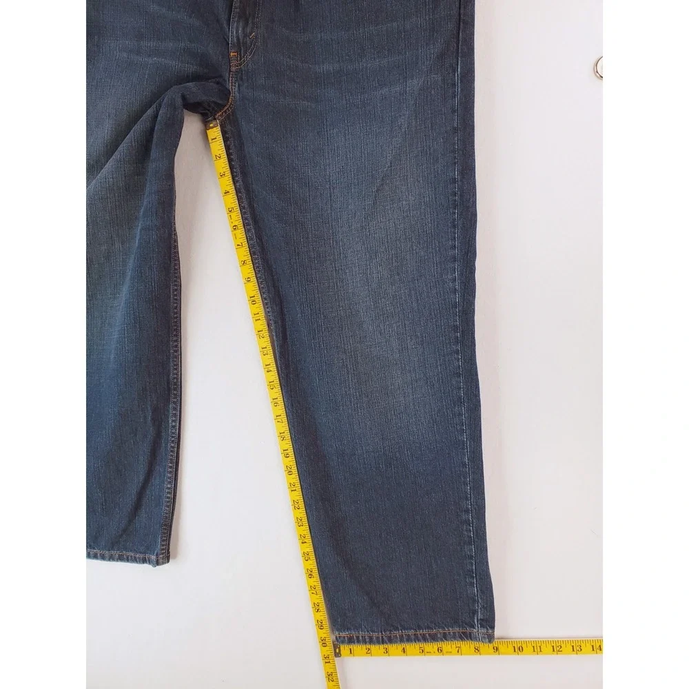 Levis 550 Jeans Mens 44x30 Blue Relaxed Tapered Heavy Denim Baggy Work Pants